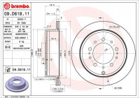 Bromsskiva COATED DISC LINE 09.D618.11 Brembo