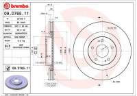 Bromsskiva COATED DISC LINE 09.D765.11 Brembo