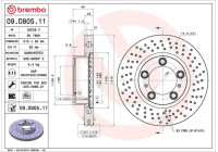 Bromsskiva COATED DISC LINE 09.D805.11 Brembo