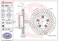 Bromsskiva COATED DISC LINE 09.D931.11 Brembo