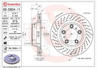Bromsskiva COATED DISC LINE 09.D934.11 Brembo