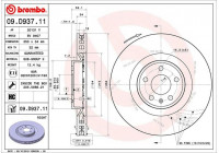 Bromsskiva COATED DISC LINE 09.D937.11 Brembo