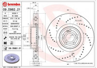 Bromsskiva COATED DISC LINE 09.D982.21 Brembo