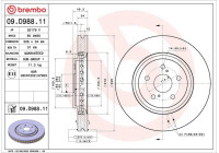 Bromsskiva COATED DISC LINE 09.D988.11 Brembo