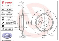 Bromsskiva COATED DISC LINE 09.D995.11 Brembo