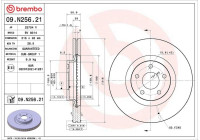 Bromsskiva COATED DISC LINE 09.N256.21 Brembo