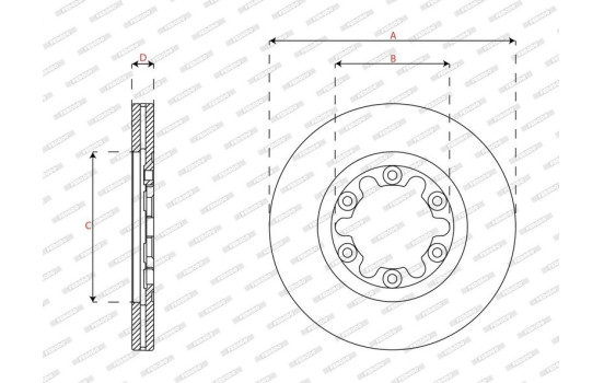 Bromsskiva DDF1921 Ferodo, bild 3