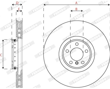 Bromsskiva DDF2041LVC-1 Ferodo, bild 3