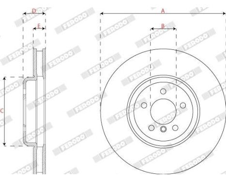 Bromsskiva DDF2042LC-1 Ferodo, bild 3