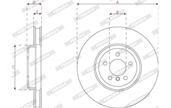 Bromsskiva DDF2042LC-1 Ferodo, bild 3
