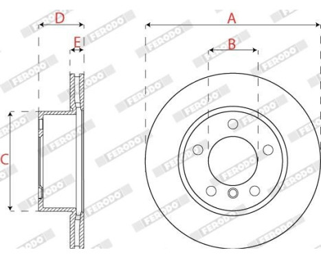 Bromsskiva DDF2196C Ferodo, bild 3