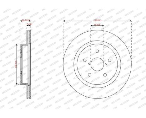 Bromsskiva DDF2638C Ferodo, bild 2