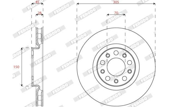 Bromsskiva DDF2773C Ferodo, bild 3