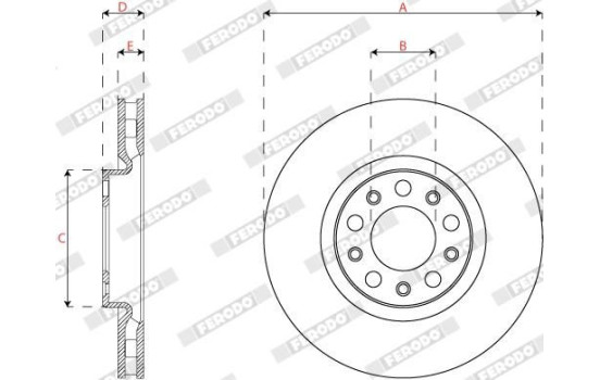 Bromsskiva DDF2773C Ferodo, bild 4