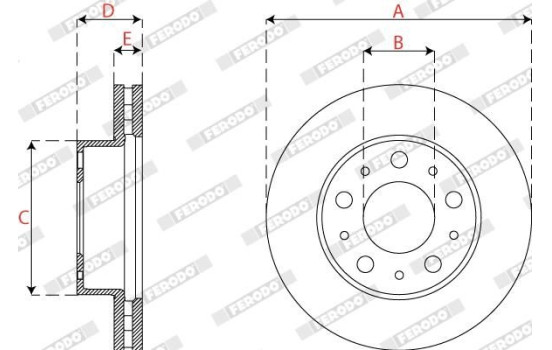 Bromsskiva DDF2795-1 Ferodo, bild 3