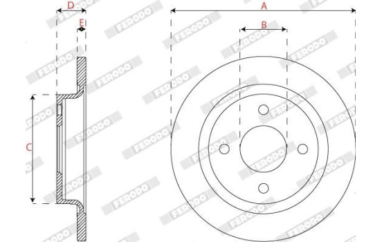 Bromsskiva DDF2822C Ferodo, bild 3
