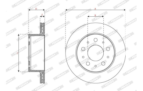 Bromsskiva DDF2850C-1 Ferodo, bild 3