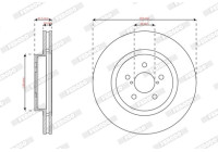 Bromsskiva DDF2863C Ferodo