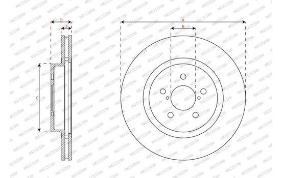 Bromsskiva DDF2863C Ferodo, bild 2