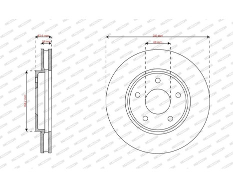Bromsskiva DDF2908C Ferodo, bild 2