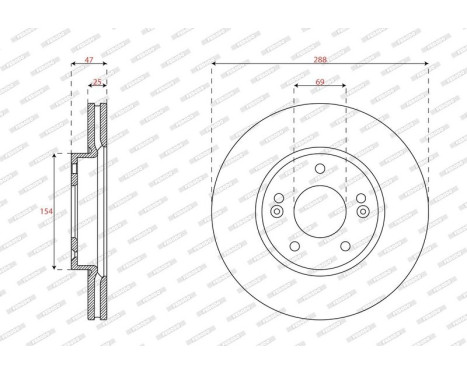 Bromsskiva DDF2928C Ferodo, bild 2