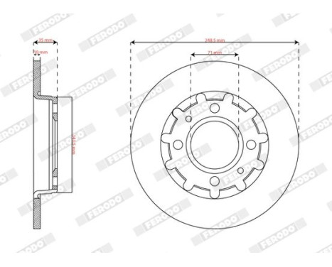 Bromsskiva DDF2985C Ferodo
