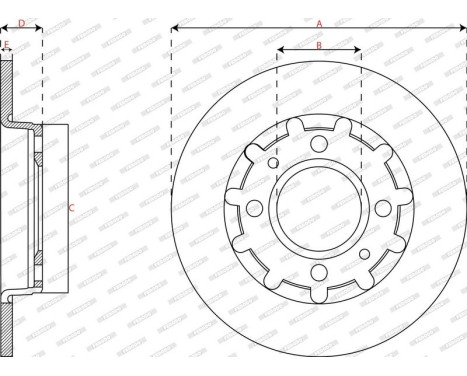 Bromsskiva DDF2985C Ferodo, bild 2