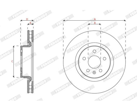 Bromsskiva DDF3013C-1 Ferodo, bild 3