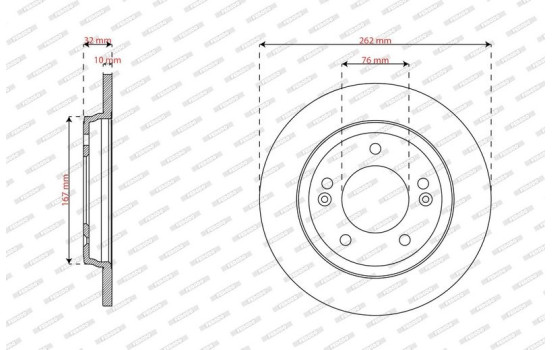 Bromsskiva DDF3037C Ferodo, bild 2