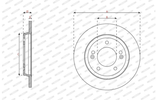 Bromsskiva DDF3037C Ferodo, bild 3