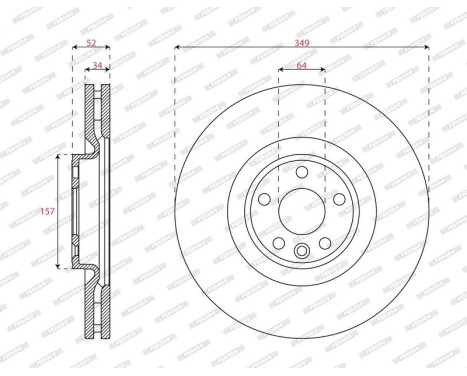 Bromsskiva DDF3051C-1 Ferodo, bild 2
