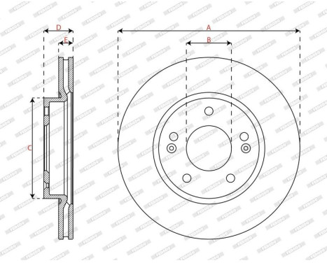 Bromsskiva DDF3056C Ferodo, bild 2