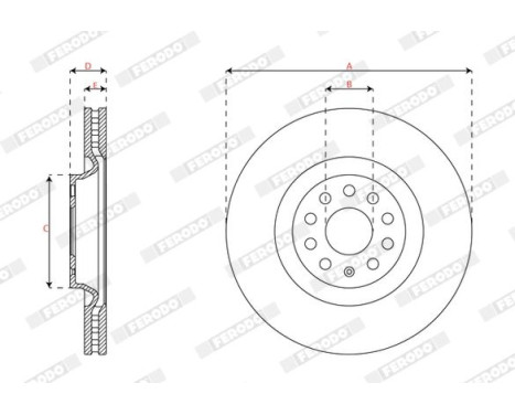 Bromsskiva DDF3062C-1 Ferodo, bild 3