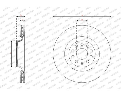 Bromsskiva DDF3062C-1 Ferodo, bild 3