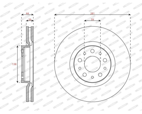 Bromsskiva DDF3075C Ferodo, bild 2