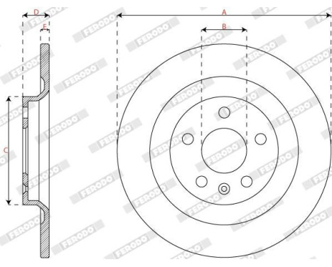 Bromsskiva DDF3088C Ferodo, bild 3