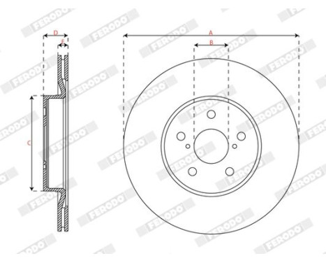 Bromsskiva DDF3100C Ferodo, bild 3
