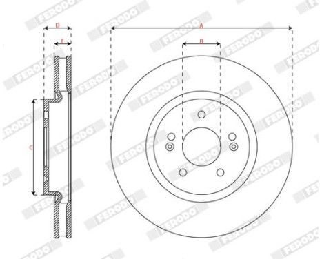 Bromsskiva DDF3102C-1 Ferodo, bild 3