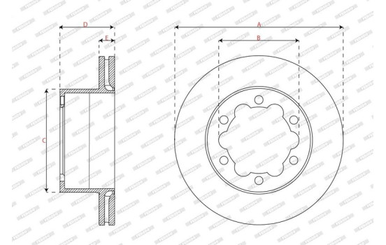 Bromsskiva DDF3105C-1 Ferodo, bild 3