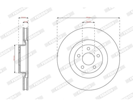 Bromsskiva DDF3111C Ferodo