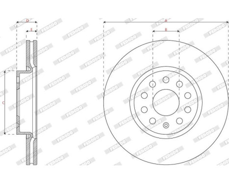 Bromsskiva DDF3121C Ferodo, bild 3
