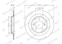 Bromsskiva DDF3168C Ferodo