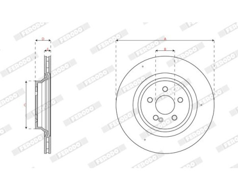 Bromsskiva DDF3204C Ferodo, bild 3