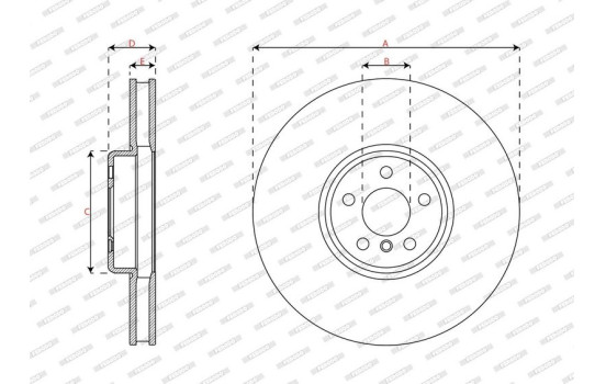 Bromsskiva DDF3221LC-1 Ferodo, bild 6