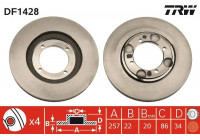 Bromsskiva DF1428 TRW