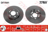 Bromsskiva DF1581 TRW