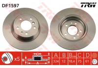 Bromsskiva DF1597 TRW