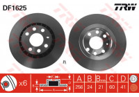Bromsskiva DF1625 TRW