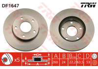 Bromsskiva DF1647 TRW