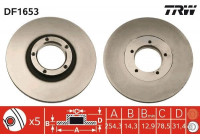 Bromsskiva DF1653 TRW